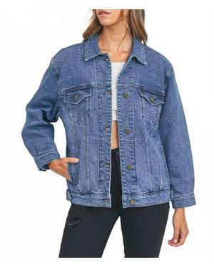 Just Black Denim Oversized Denim Jacket - Blue