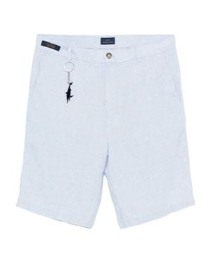 Paul & Shark Tailored Linen Bermuda Shorts - Blue