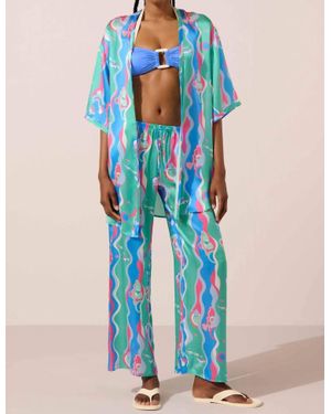 Paolita Lautrec Silk Kimono - Blue
