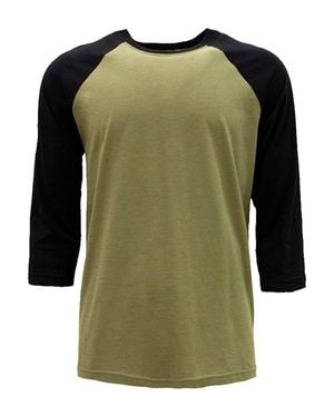 Next Level Cvc Three-Quarter Sleeve Raglan T-Shirt - Green