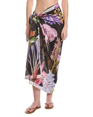 Echo Botanica Pareo Silk-Blend Wrap - Black