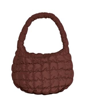 Fashion CITY Puffer Shoulder Bag - Brown