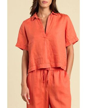 Trovata Cora Short Sleeve Shirt - Orange