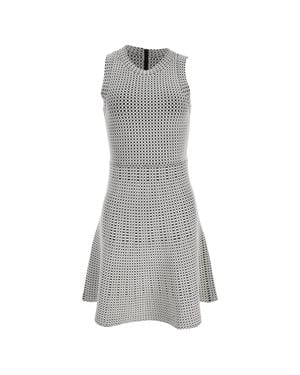 Michael Kors Textured Flared Dress - Gray