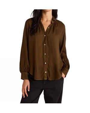 Bella Dahl Flowy Raglan Sleeve Shir - Brown