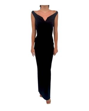 Chiara Boni Mix Jersey Lucrecia Gown - Black