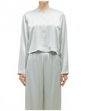 Leset Barb Crew Cardigan - Gray