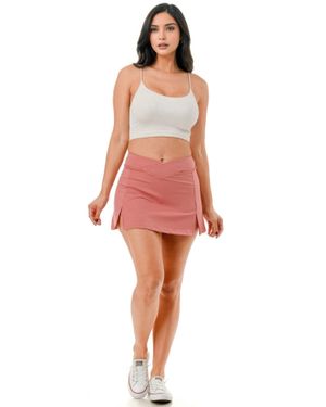 Fashnzfab Premium Tennis Pickleball Short Skirt Skort - Red
