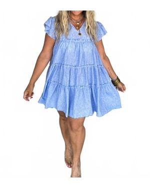 Blakeley Day Dreaming Ruffle Dress - Blue