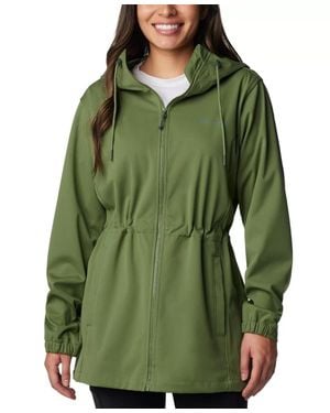 Columbia Rose Winds Jacket Long Sleeve Full Zip Hooded Fts679 - Green