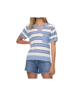 Flag & Anthem Maben Striped Polo Sweater - Blue