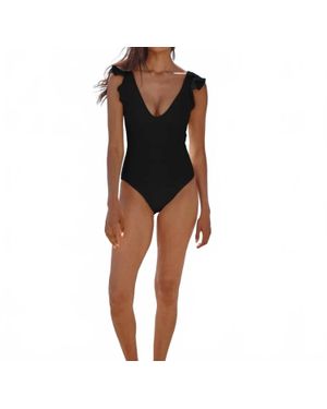 summersalt Ruffle Backflip One Piece - Black