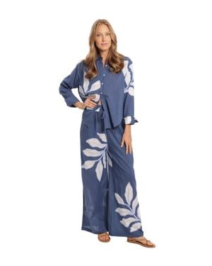 Bindu Maggie Printed Top - Blue