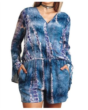 Umgee Tie Dye Romper - Blue