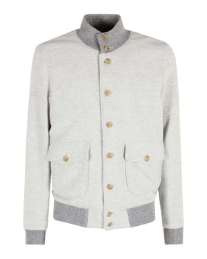 L.B.M. 1911 Herringbone Wool Jacket - White