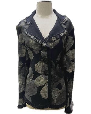 An Ren Floral Jacket - Black