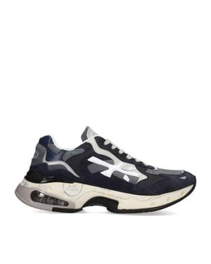 Premiata Sharky Cotton Air Cushion Sneakers - Blue