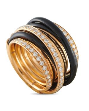 De Grisogono Allegra 18K Rose 1.75Ct Diamond And Ceramic Ring Dg09-060426 - Metallic
