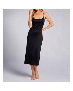 Natori Body Doubles 46 Gown Slip Dress Spaghetti Strap Jzz177 - Black