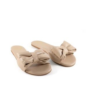 Solei Sea Solei Rafie Bow Slide Sandal - Natural