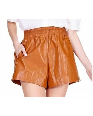 J joy Vegan Leather Short - Orange