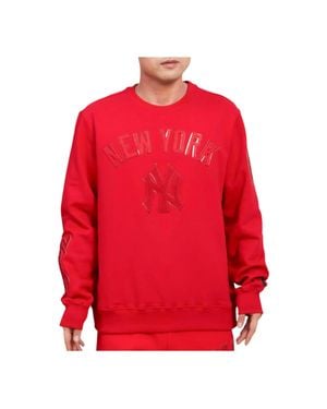 Pro Standard Mlb New York Yankees Triple Crewneck Sweatshirt - Red
