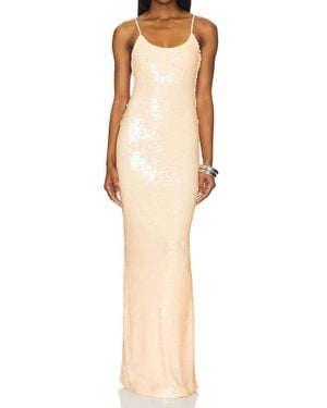 Lovers + Friends Rachel Sequined Maxi Gown - White