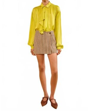 Ulla Johnson Doria Mini Skirt - Yellow
