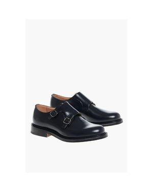 Church's Brushed Leather Monk Strap Loafers - Blue