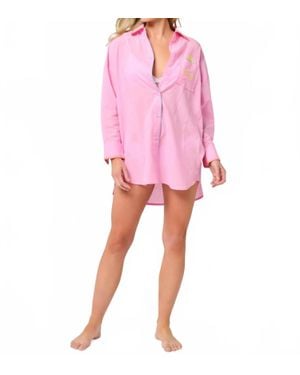 Shiraleah Vacay Out Of Office Cover-Up Shirt - Pink