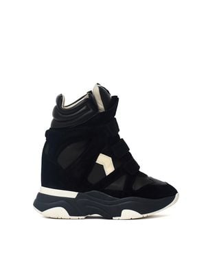 Isabel Marant Balskee Classic Multi-Material Wedge Sneakers - Blue