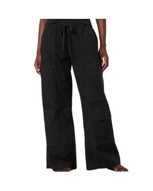 Hudson Jeans Drawstring Parachute Wide Leg Cargo Pant - Black