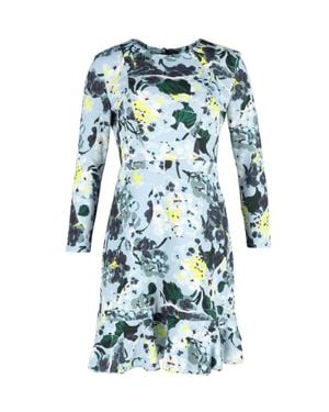 Erdem Judy Floral-print Mini Dress - Blue