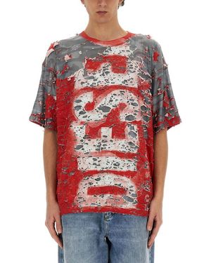 DIESEL T-Boxt-Peel" T-Shirt - Red