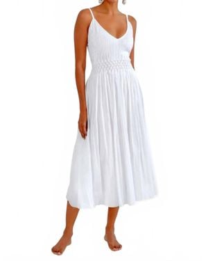 Gretchen Scott Sleeveless Venus Midi Dress - White