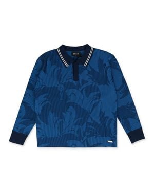Ahluwalia Buju Knitted Long Sleeve Polo Sweater - Blue