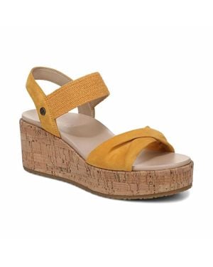 Vionic Darla Espadrille Wedge Sandal - Metallic