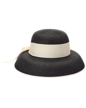 Surell Accessories Audrey Straw Sun Hat - Black