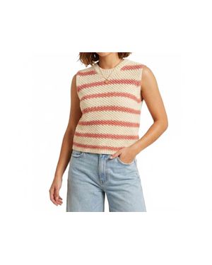Le Miel Coastal Open Knit Sweater Vest - Blue