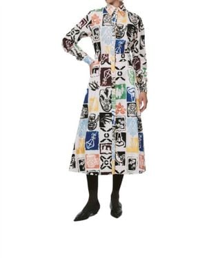 De Loreta Sasaima Midi Dress - Blue