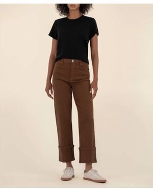 Kut From The Kloth Sienna High Rise Straight Leg Jeans - Brown