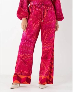 Emily Mccarthy Slumber Wide Leg Pants - Red