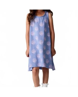 Chaser Brand Seashell Dreams All Over Dress - Blue
