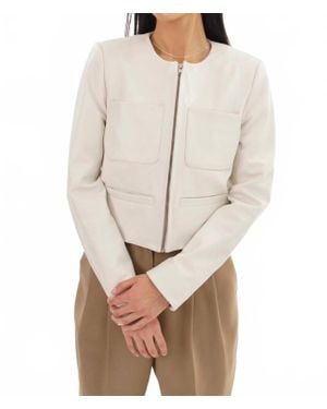 Lamarque Linette Leather Jacket - Natural
