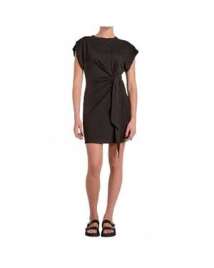 Elan Side Tie Mini Dress - Black