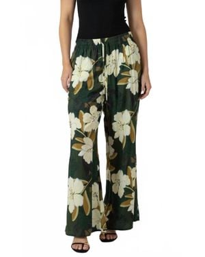 Dex Floral Wide Leg Pants - Green