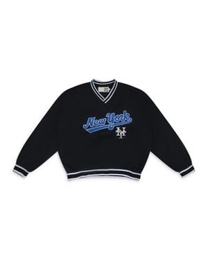 Aimé Leon Dore Mets V-Neck Windbreaker - Blue