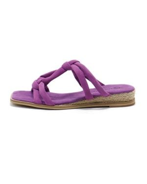 Eric Michael Hope Suede Sandals - Purple