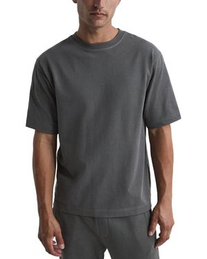 Reiss Tate Oversized Garment Dye T-Shirt - Gray