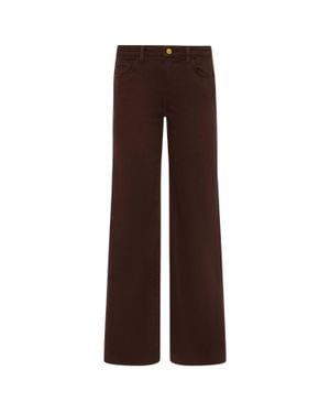 L'Agence Joanne Low Rise Wide Leg Jean - Brown